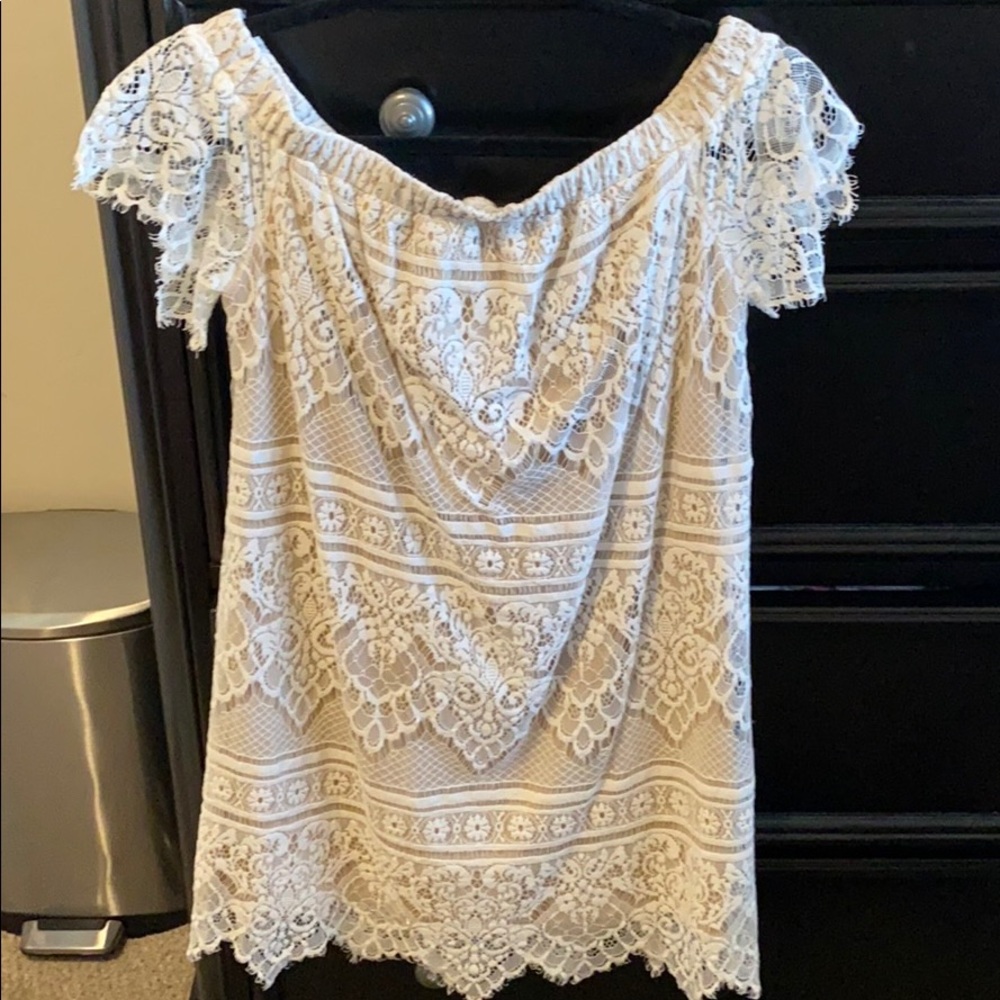 Off the Shoulder White Dress